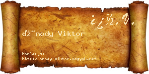 Ónody Viktor névjegykártya