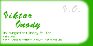 viktor onody business card